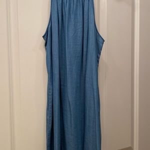 denim halter neck dress